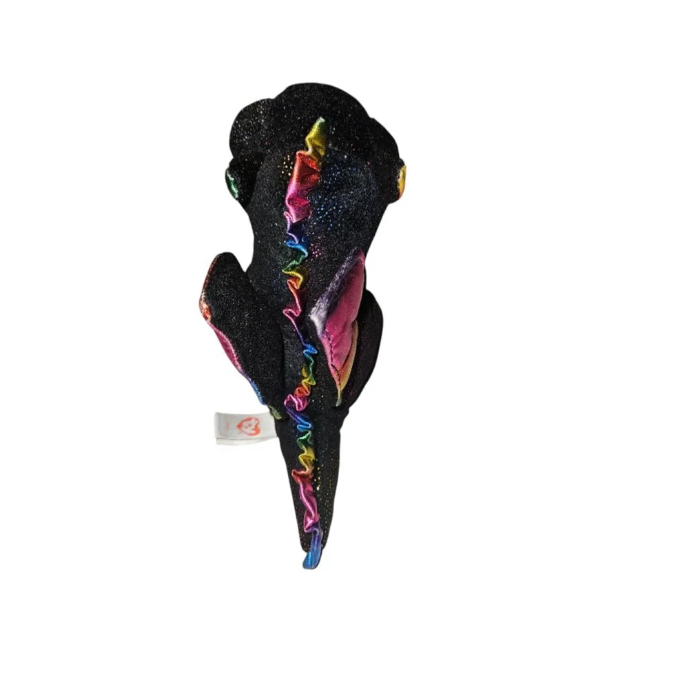 Ty Beanie Boo's Anora Dragon Plush Black Rainbow 6